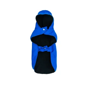 Capa impermeable para perro azul