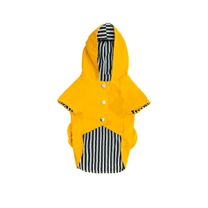 Parka impermeable para perro amarilla