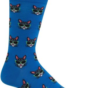 Calcetines azules con gato cool para hombre – Hot Sox