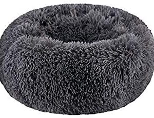 Cama para gatos redonda hecha de felpa suave