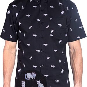 Camisa manga corta con diseño de gatitos