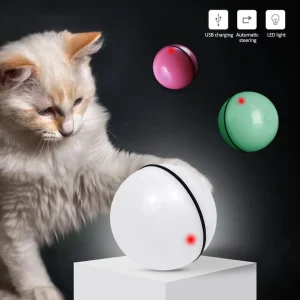 Juguete Interactivo Bola Rodante para Gatos – Movimiento Aleatorio con Accesorios