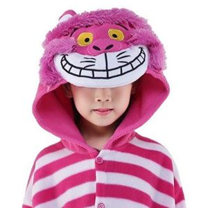 Pijama Mono del gato Cheshire para niños y niñas, talla 105 – NEWCOSPLAY