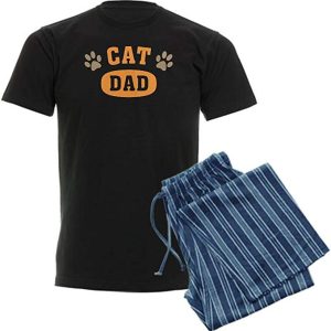 Pijama 2 piezas negro y azul, Cat Dad, Talla M, para hombres – CafePress